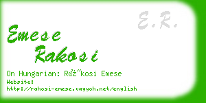 emese rakosi business card